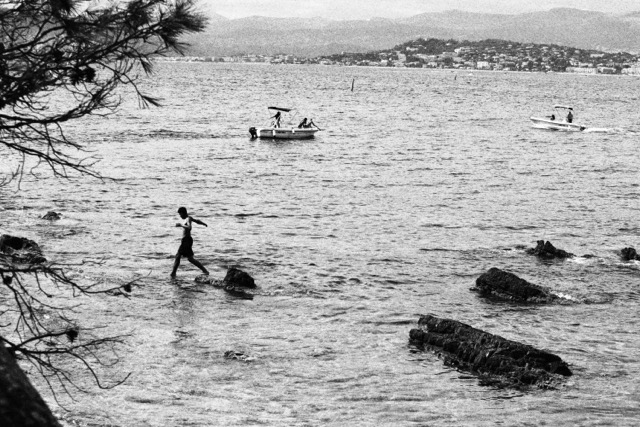 boy on water