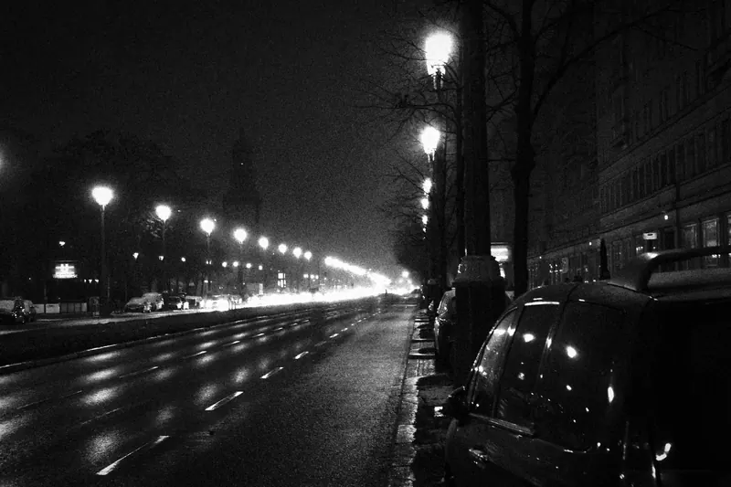street with lights