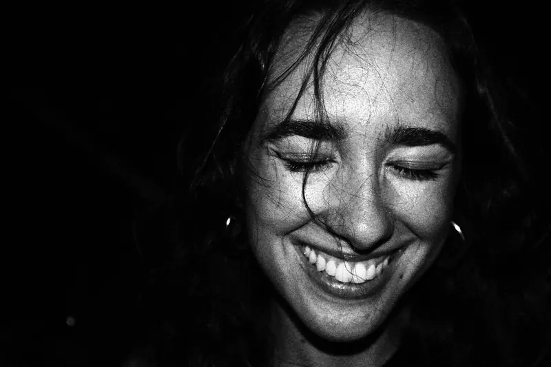 woman smiling